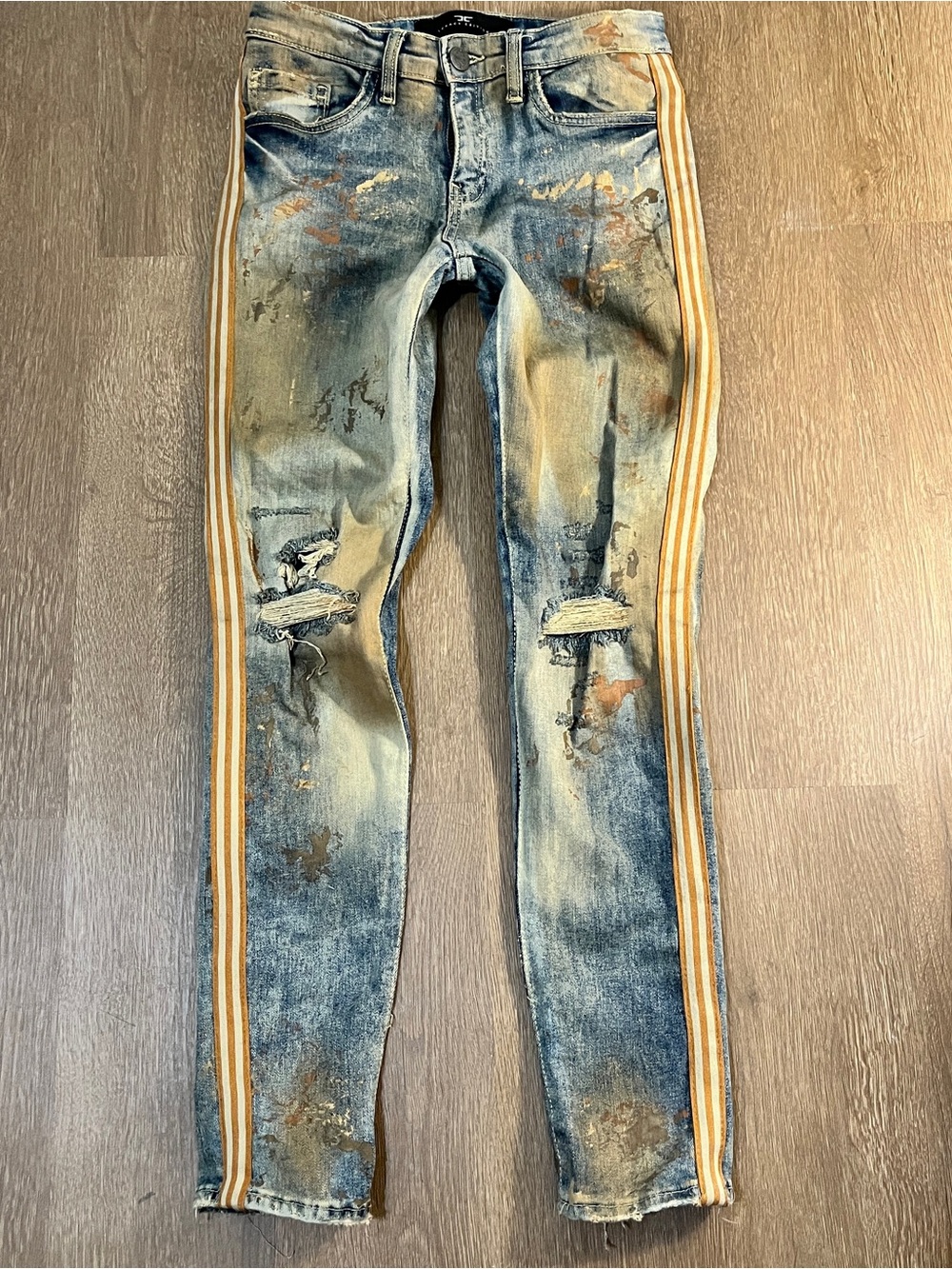 Jordan Craig Legacy Edition Distressed Side Stripe Jeans Size 14  W28🔥